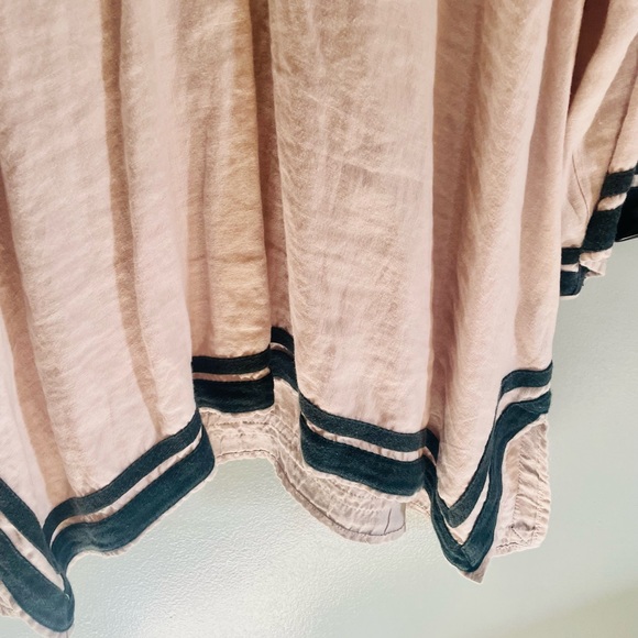 Autograph Womens Tunic Top Plus Size 3X Linen Navy Long Sleeve V-Neck RN 96639 - Picture 7 of 9